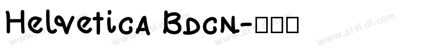 Helvetica Bdcn字体转换